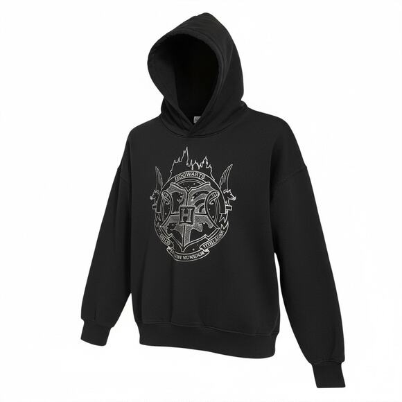 H&M Other - H&M Kids Harry Potter Hogwarts Seal Hoodie Black Size 8-10
